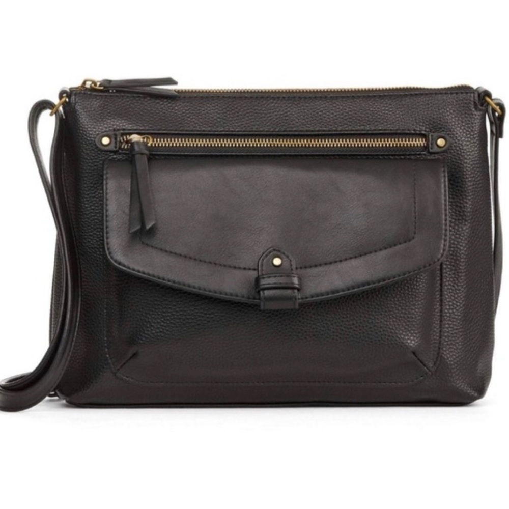 ‘Gaia’ Crossbody Purse, Vegan Black Leather